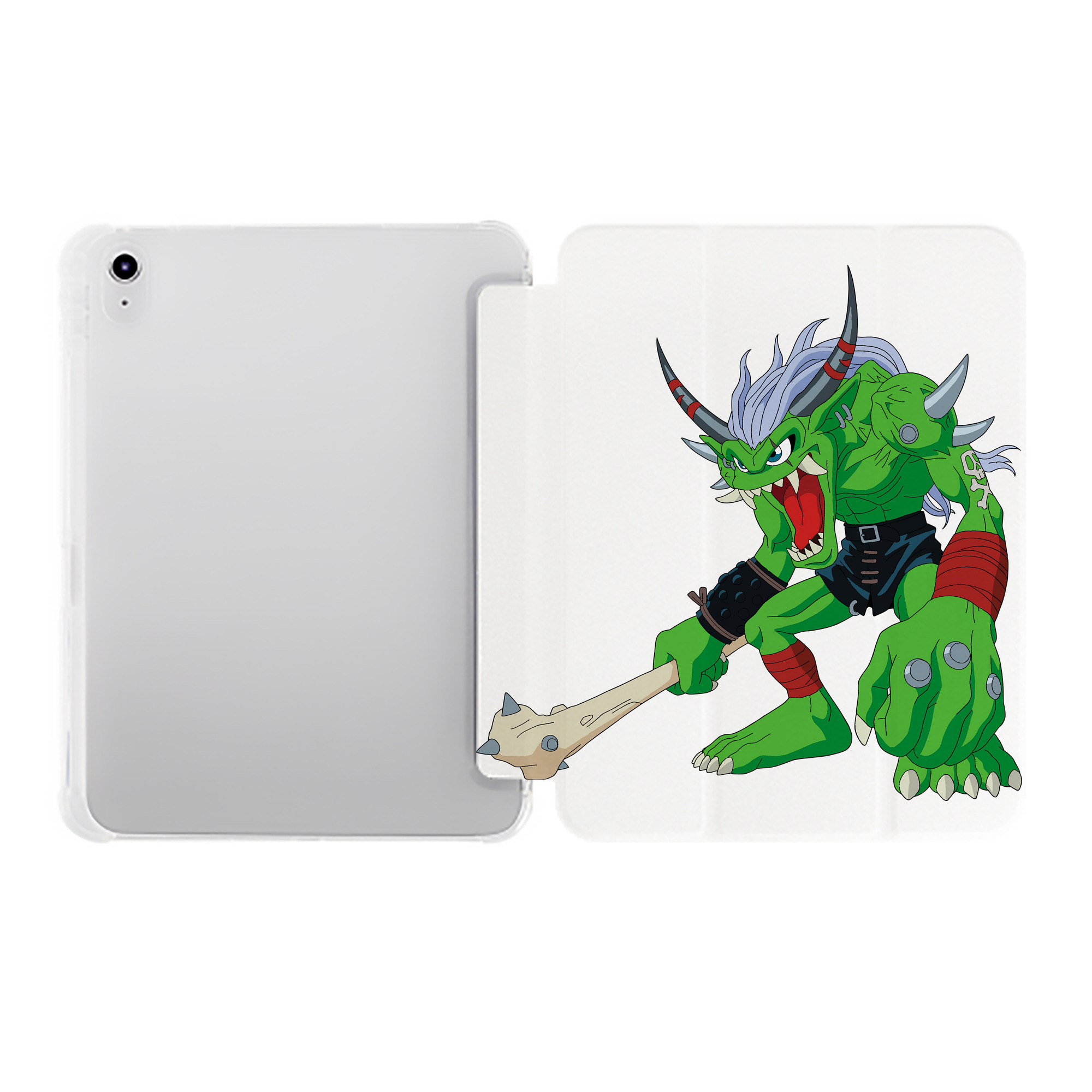 （画像用） Digimon デジタルモンスター/デジモン IPad ケース ペン収納付き 三つ折りスタンド PUレザー×シリコン 対応機種9.5/10.5/10.9インチ